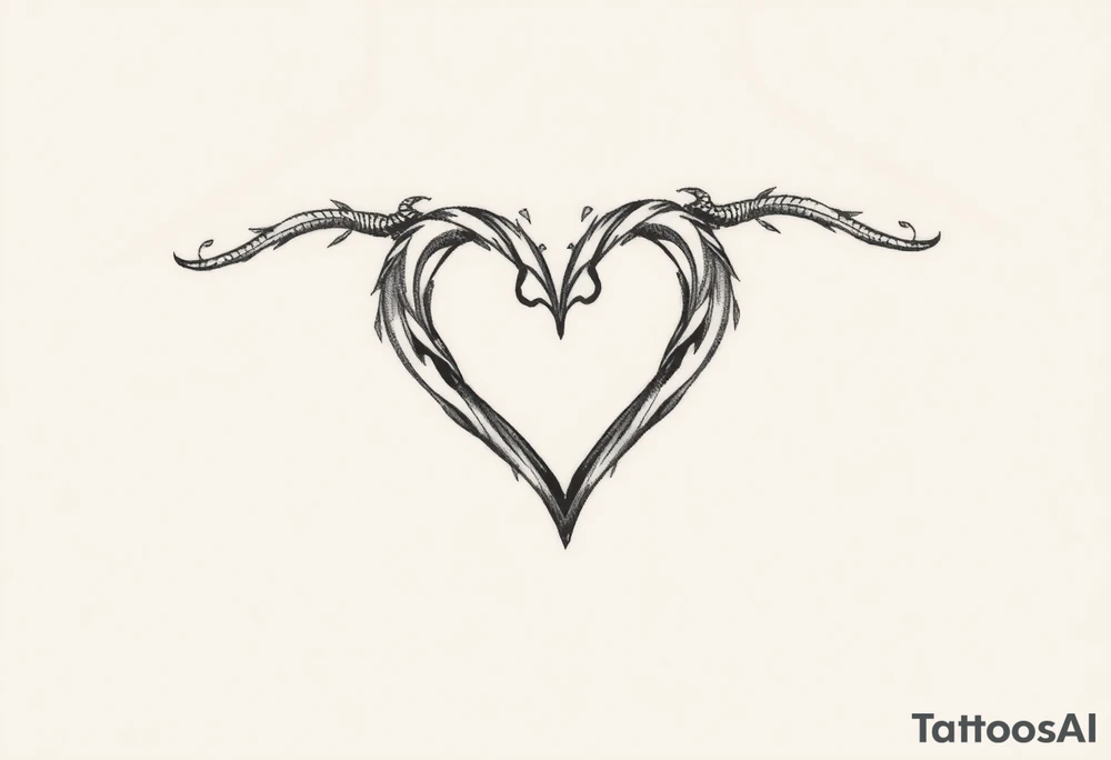 open love heart tattoo idea
