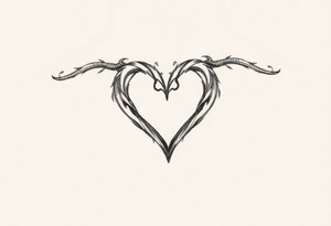 open love heart tattoo idea