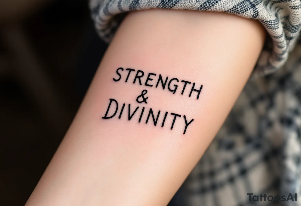 STRENGTH
DIVINITY tattoo idea