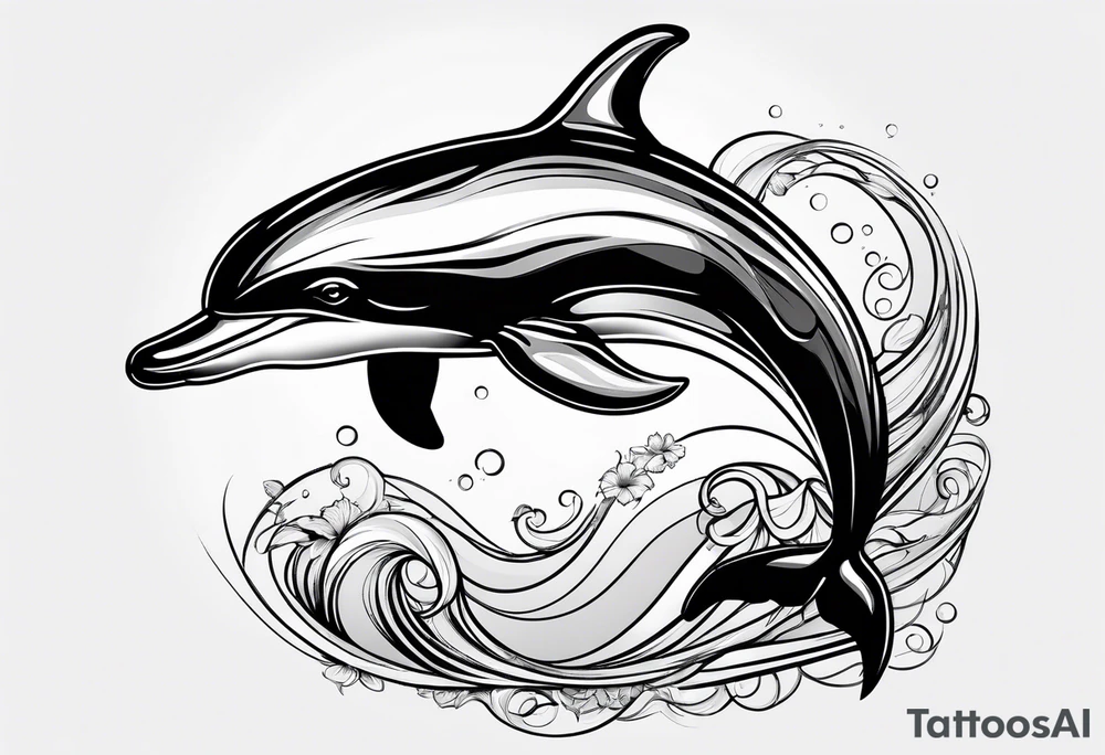 dolphin vector tattoo idea