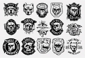 Only the brave survive a boxer with an inscription tattoo idea