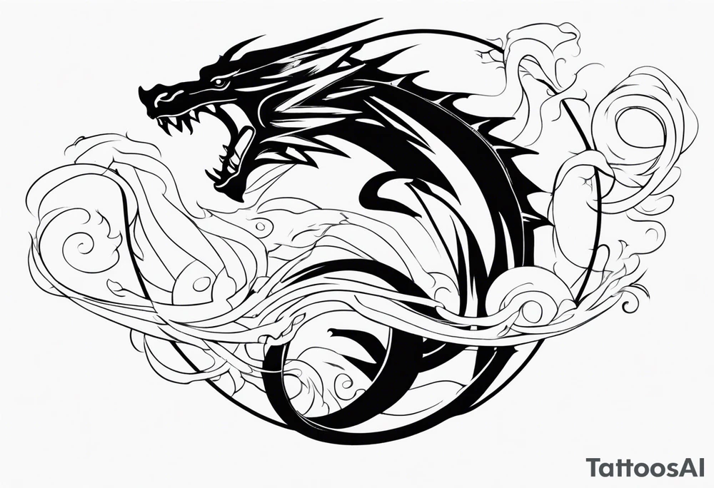 roaring dragons tattoo idea