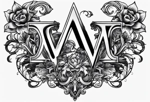 the letters A W R tattoo idea
