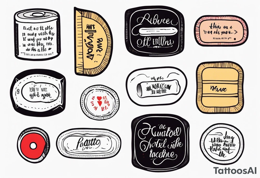band aid with a meaningful quote tattoo idea