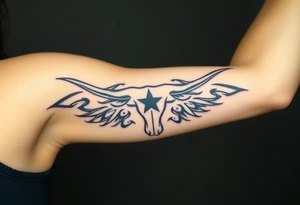 Longhorn Skal, Texas flag tattoo idea