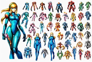 zero suit samus aran anime tattoo idea