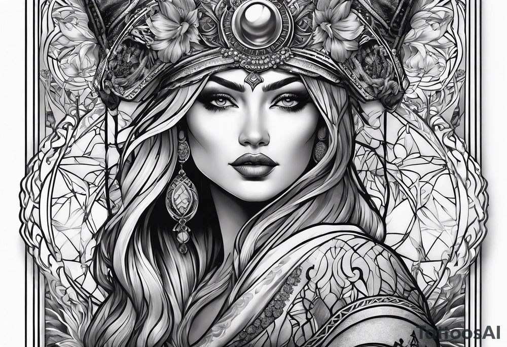 The fool tarot character as a woman tattoo idea