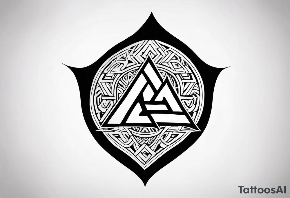 Valhalla shield valknut tattoo idea