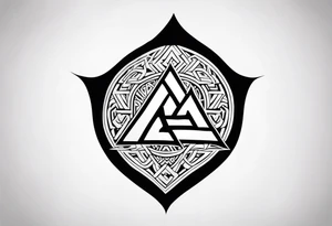 Valhalla shield valknut tattoo idea