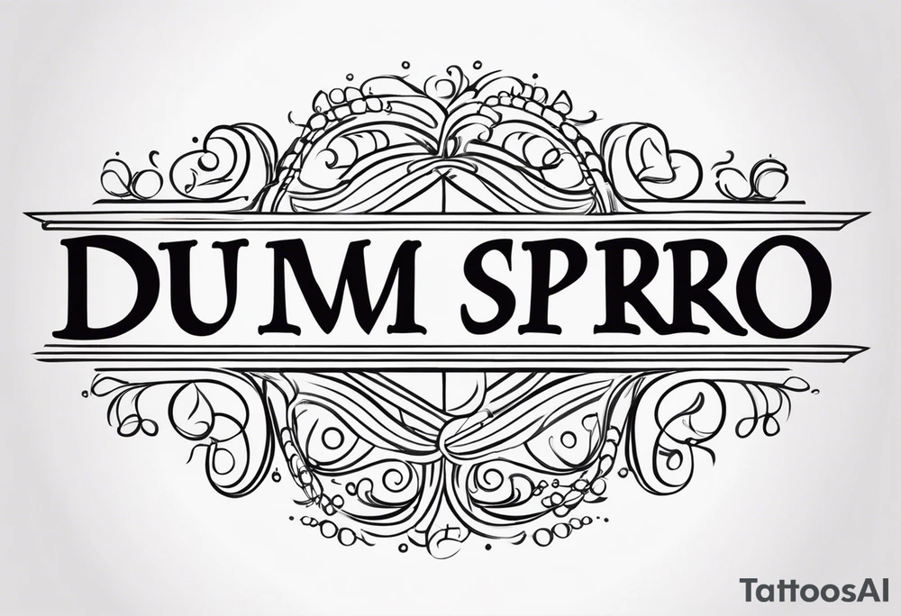 (Dum spiro spero) in a line tattoo idea