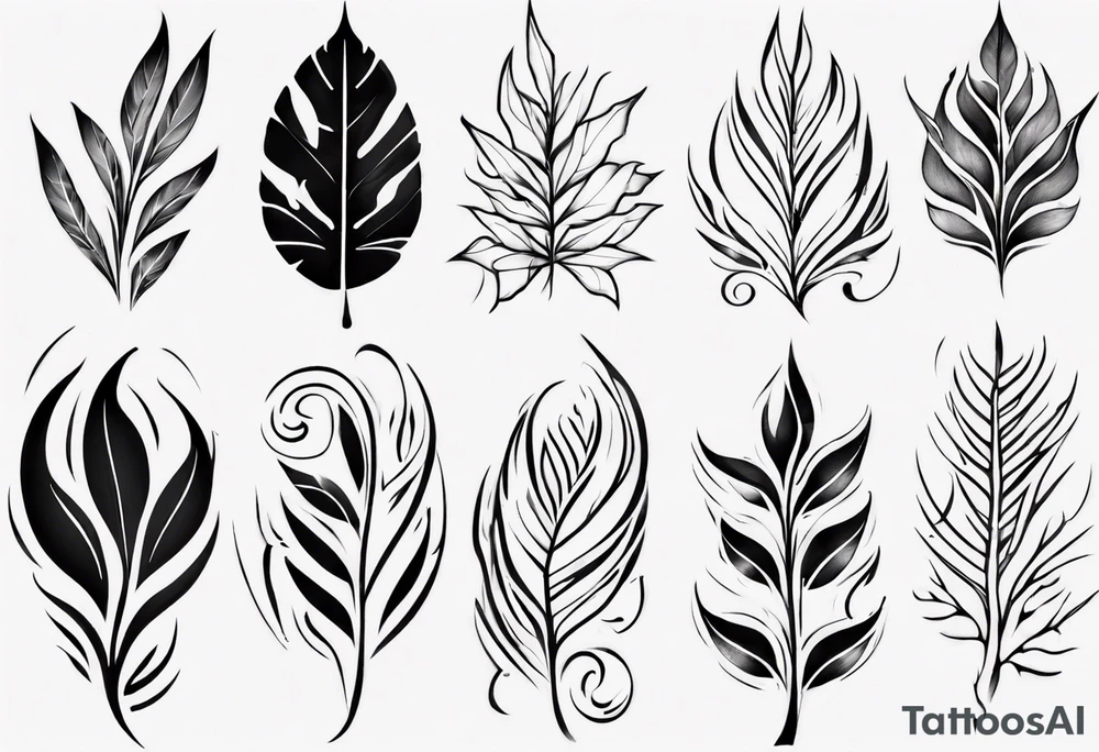 long leaf tattoo tattoo idea