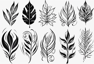 long leaf tattoo tattoo idea