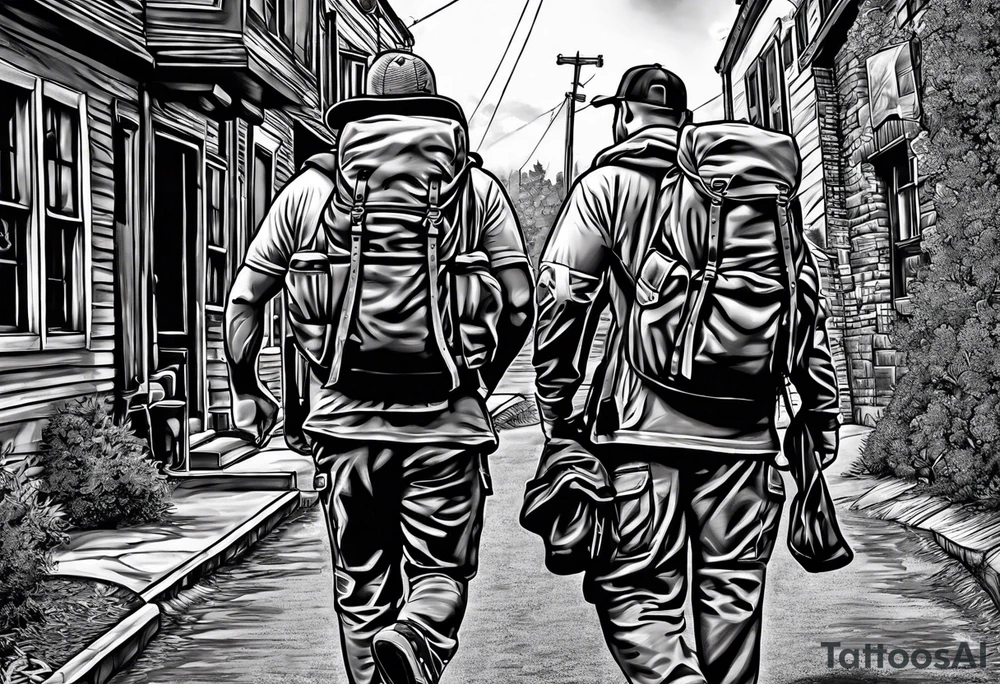 Rucking, brotherhood, shadows, fitness, GrowRuck tattoo idea