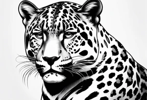 Jaguar body tattoo idea