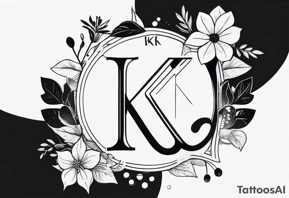 tattoo that includes the letters: A, K, E, O tattoo idea