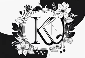 tattoo that includes the letters: A, K, E, O tattoo idea