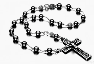 Rosary bead with name "Gerry" tattoo idea