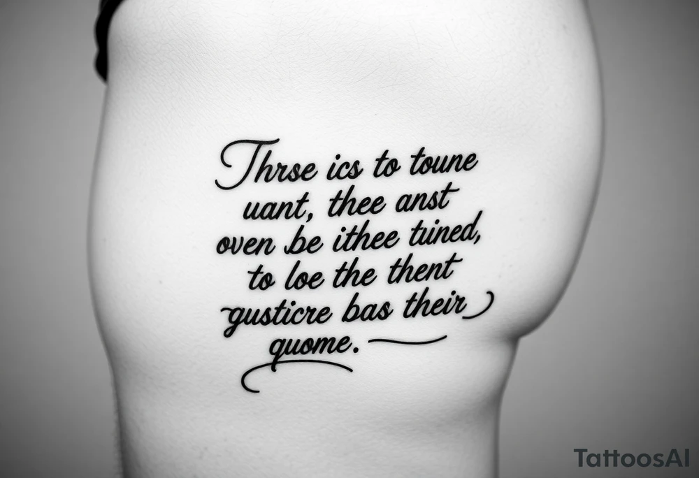 Quote on back tattoo idea