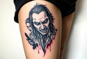 Horror movie character montage tattoo idea