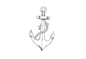 anchor with rope tattoo idea