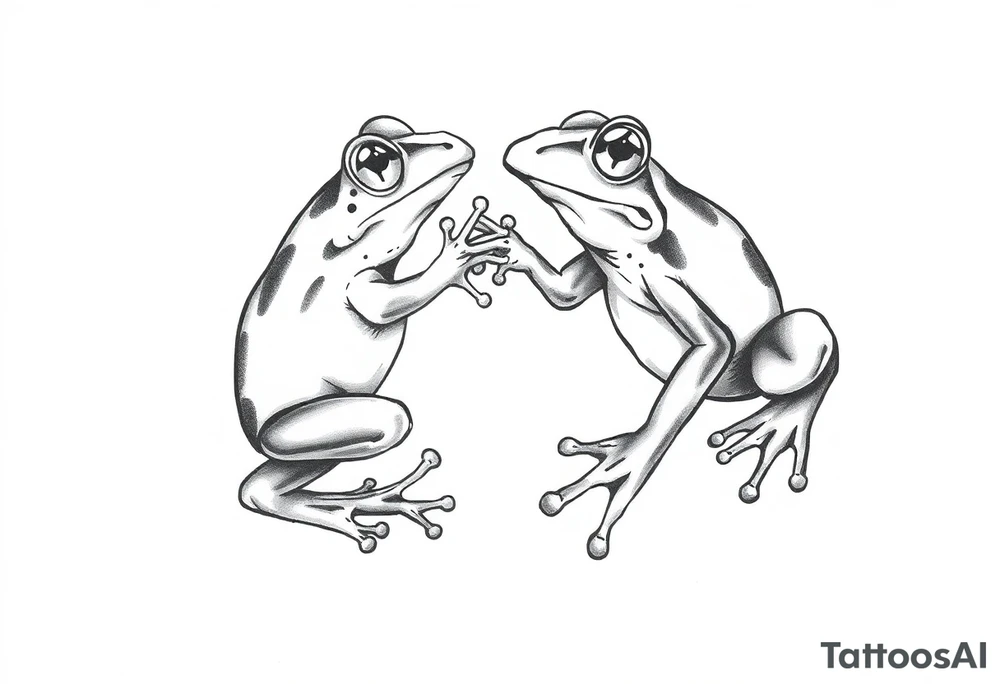 frog fight tattoo idea