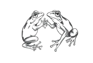 frog fight tattoo idea