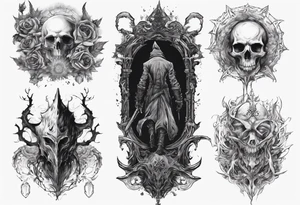 bloodborne 
arm sleeve tattoo idea