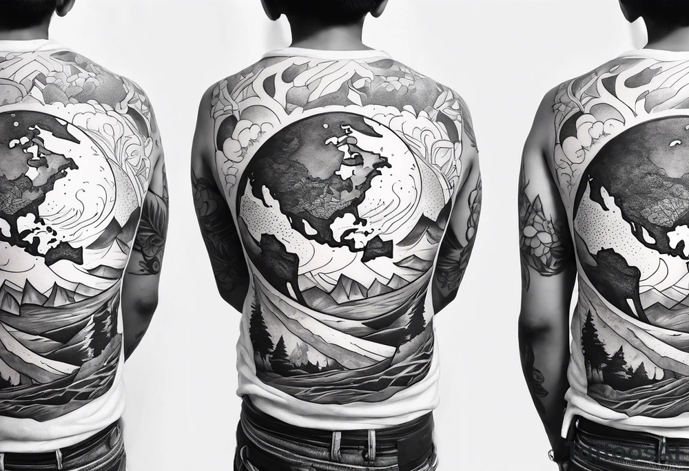 a child who carries the earth on his back tattoo idea