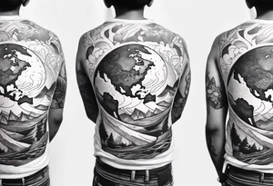 a child who carries the earth on his back tattoo idea
