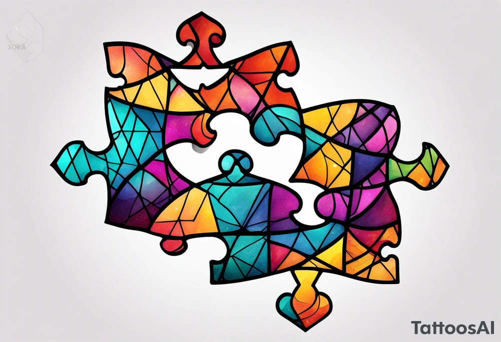 2 Puzzle pieces tattoo idea