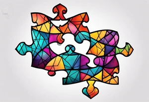 2 Puzzle pieces tattoo idea