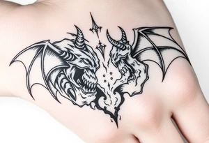 Battle for soul
inner demons
Internal conflict tattoo idea