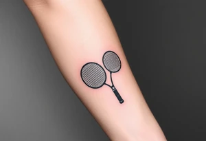 Racket sports tattoo which should have table tennis and badminton tattoo idea