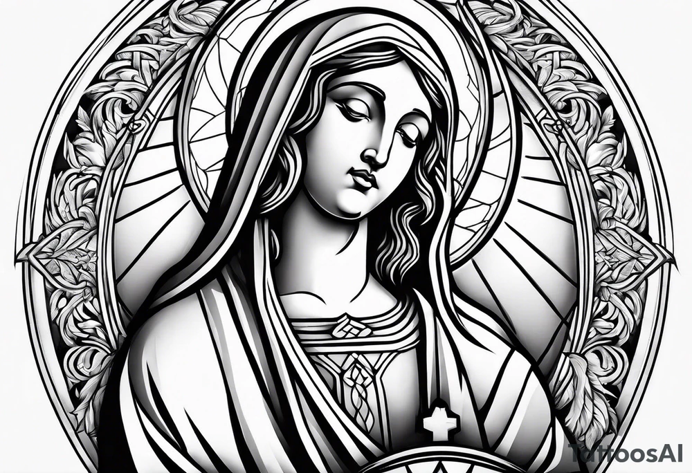 christianity jesus mary tattoo idea