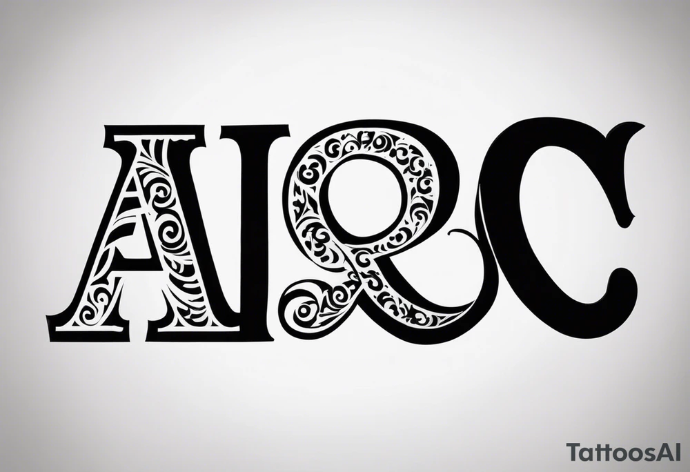 I want to letters "ABC" tattoo idea
