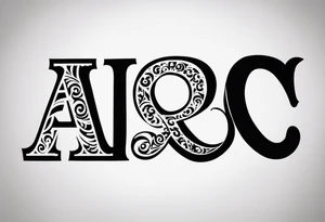 I want to letters "ABC" tattoo idea