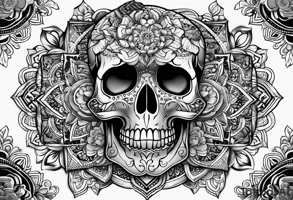 Skull mandala tattoo idea
