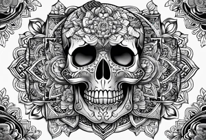 Skull mandala tattoo idea