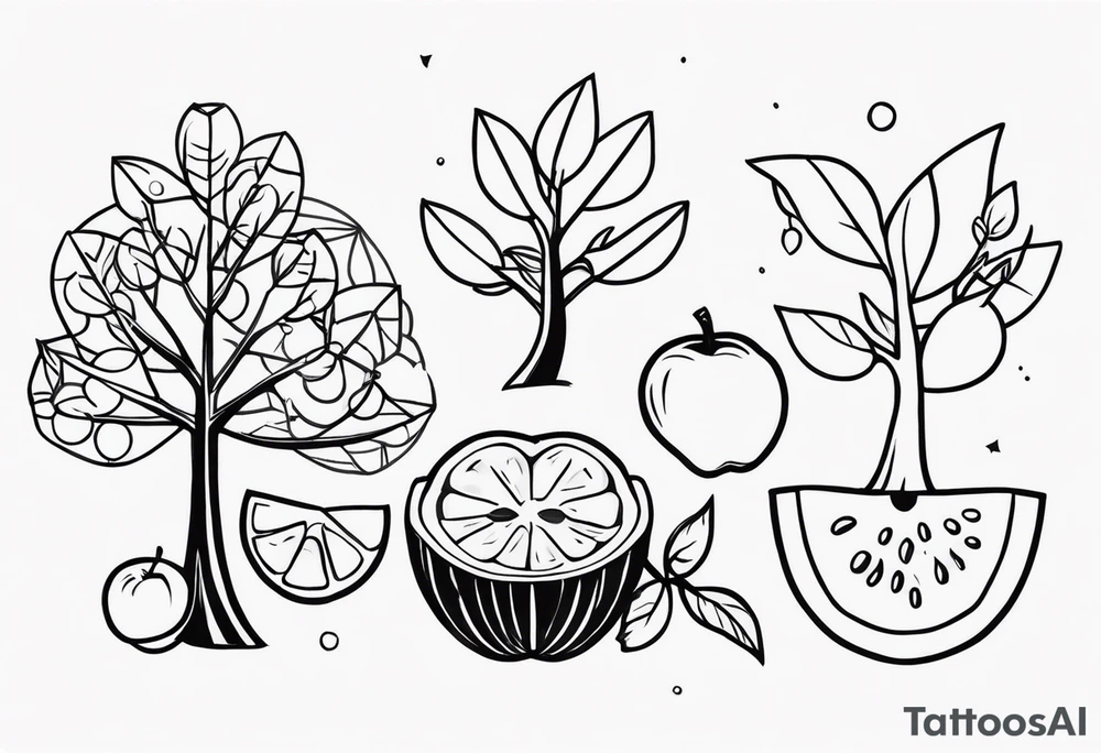 trees with FRUIT tattoo idea