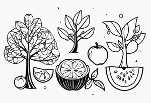 trees with FRUIT tattoo idea