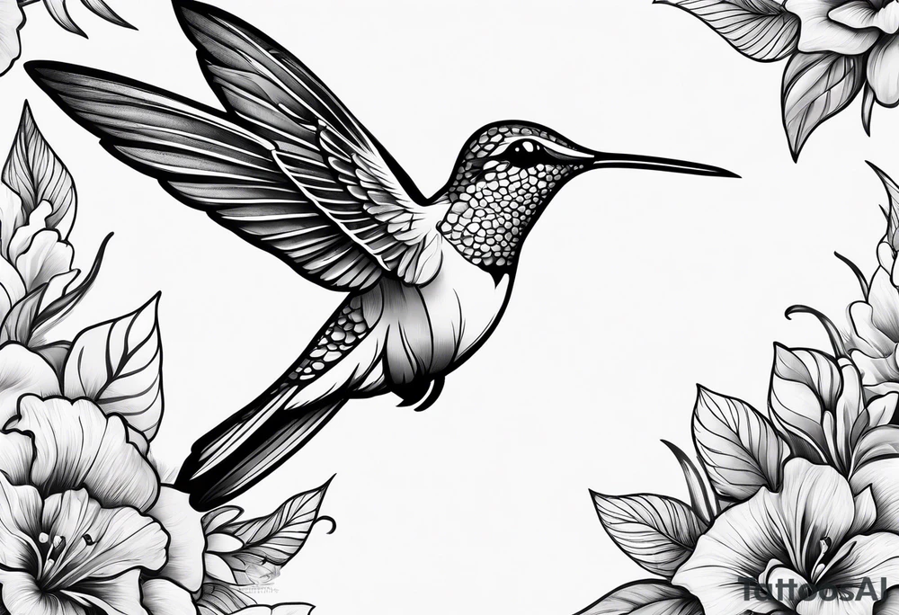 hummingbird tattoo idea