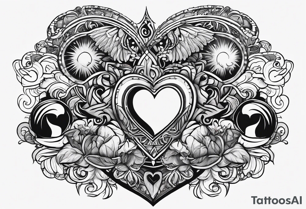 Heart and mind balance quote tattoo tattoo idea