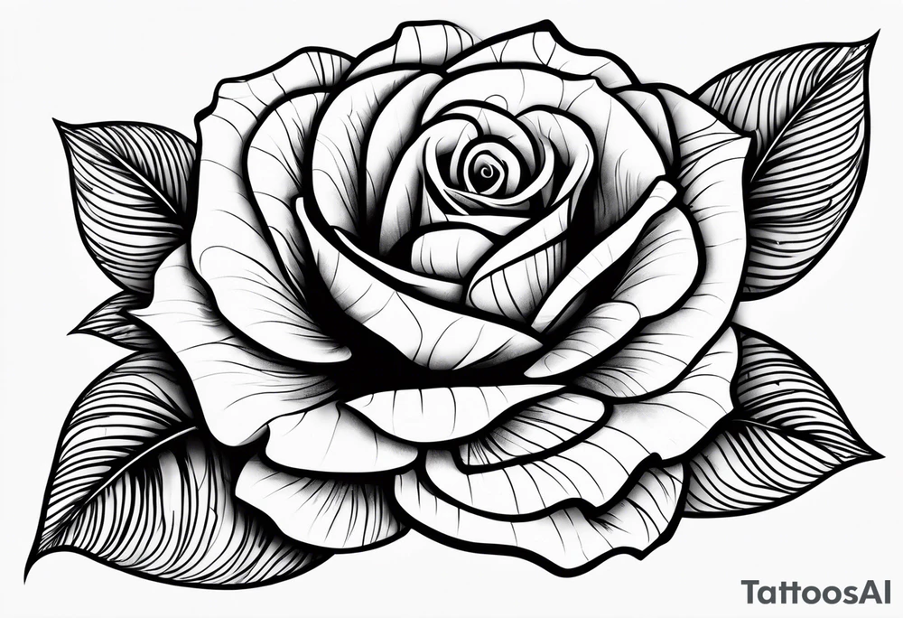 A rose with the name leticia tattoo idea