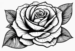 A rose with the name leticia tattoo idea