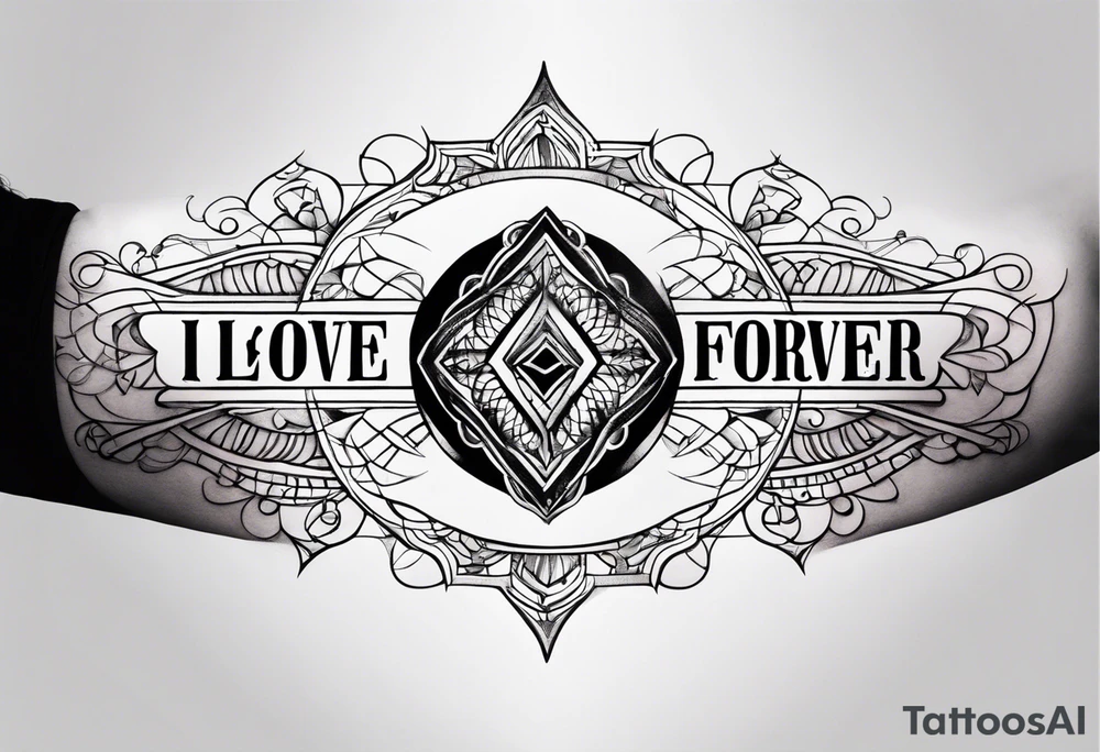 “I’ll love you forever”, forearm tattoo idea
