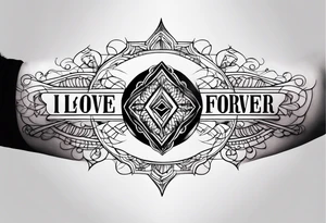 “I’ll love you forever”, forearm tattoo idea