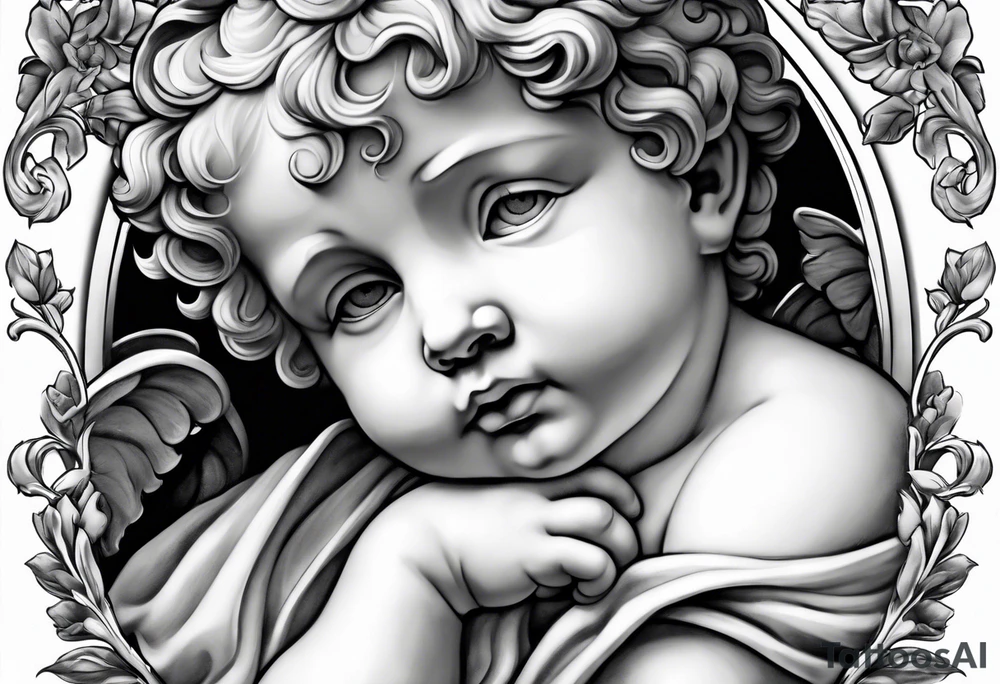 one putti by Michelangelo tattoo idea