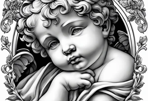 one putti by Michelangelo tattoo idea