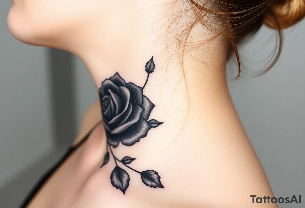 Black rose tattoo idea