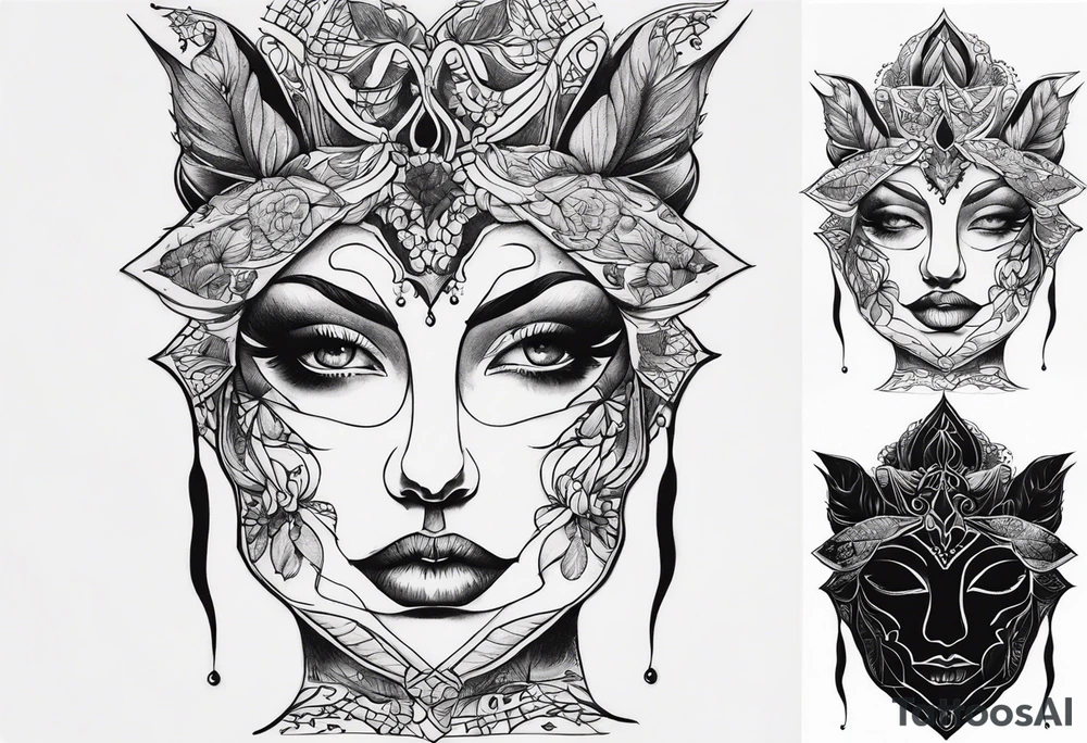 bloody cut tattoo idea